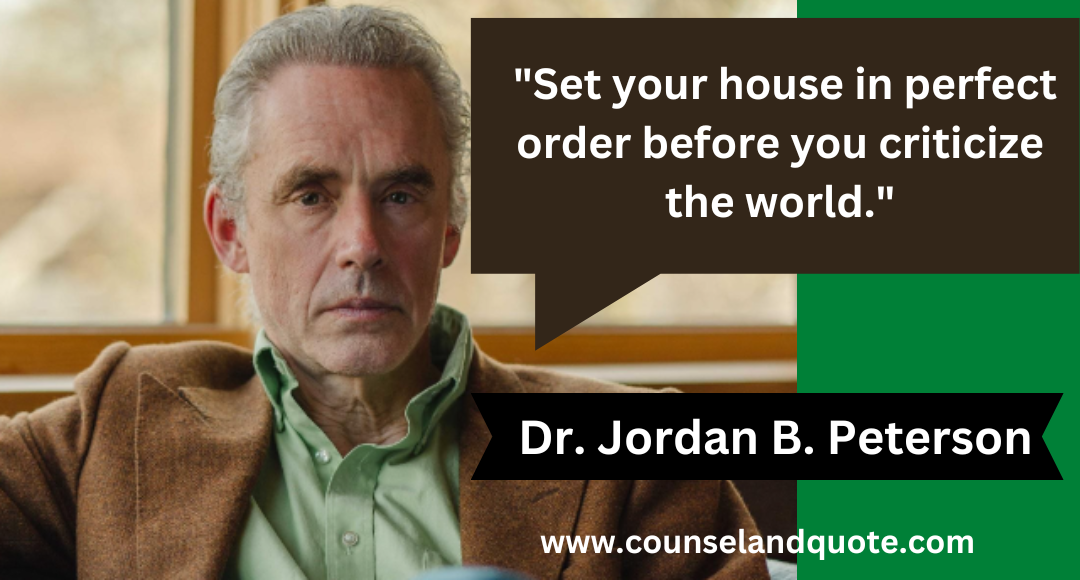1 Set your house in perfect order before you criticize the world
