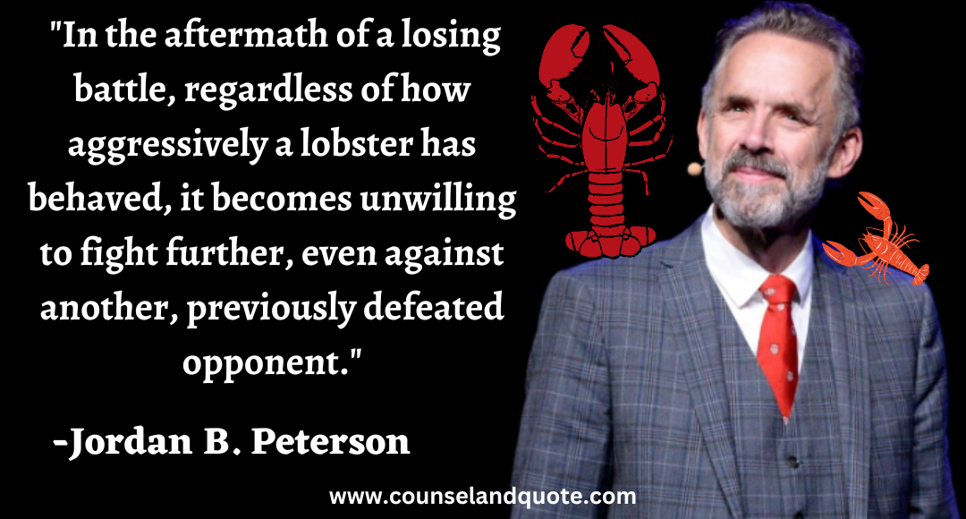 12 In the aftermath of a losing battle, regardless of how aggressively a lobster