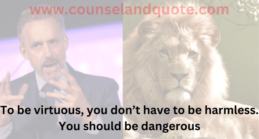 19- To be virtuous, you don’t have to be harmless. You should be dangerous