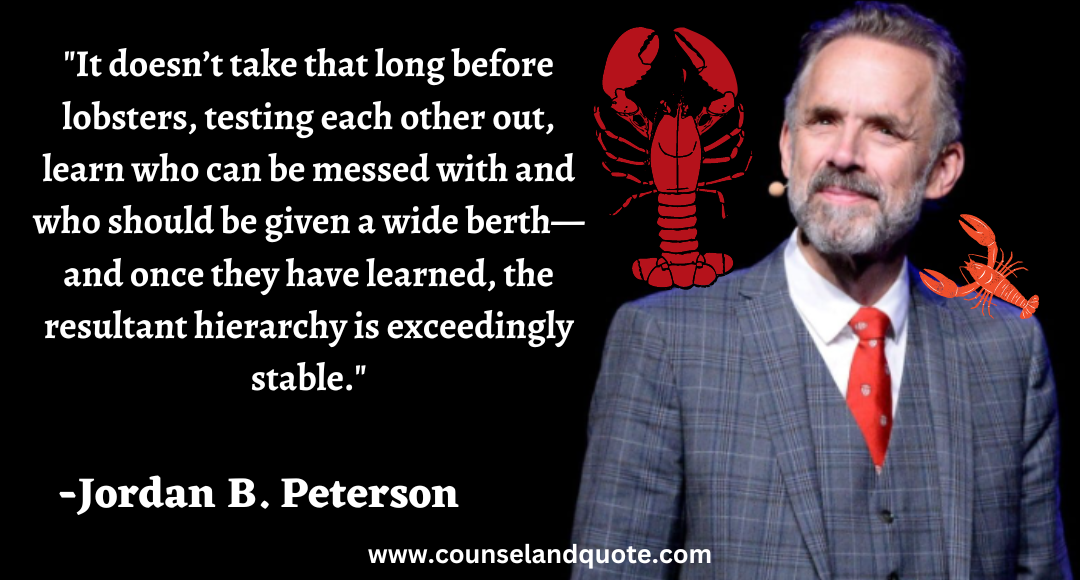 20 It doesn’t take that long before lobsters, testing each other out, learn who can be messed with