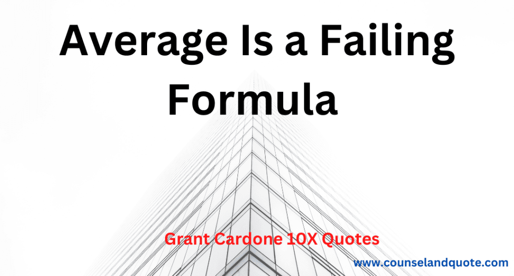 5- Average is a failing formula