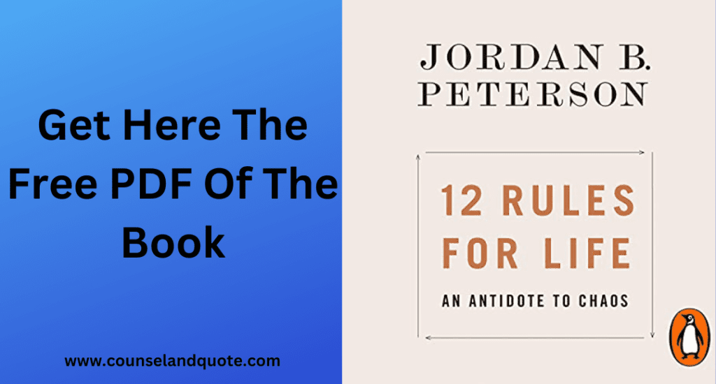Jordan Peterson Book 12 Rules For Life- An Antidote To Chaos