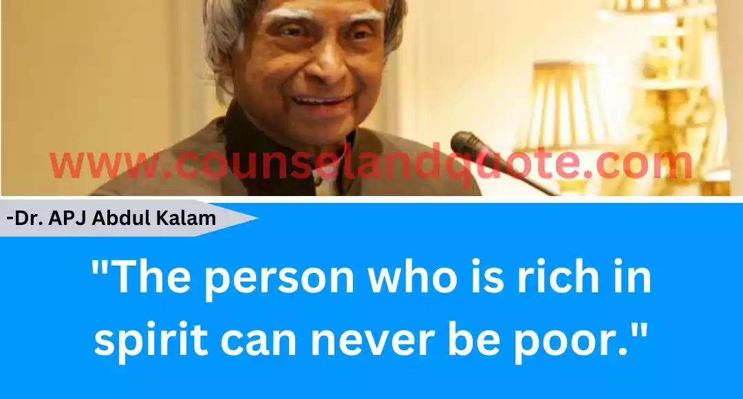 140The person who is rich in spirit can never be poor.