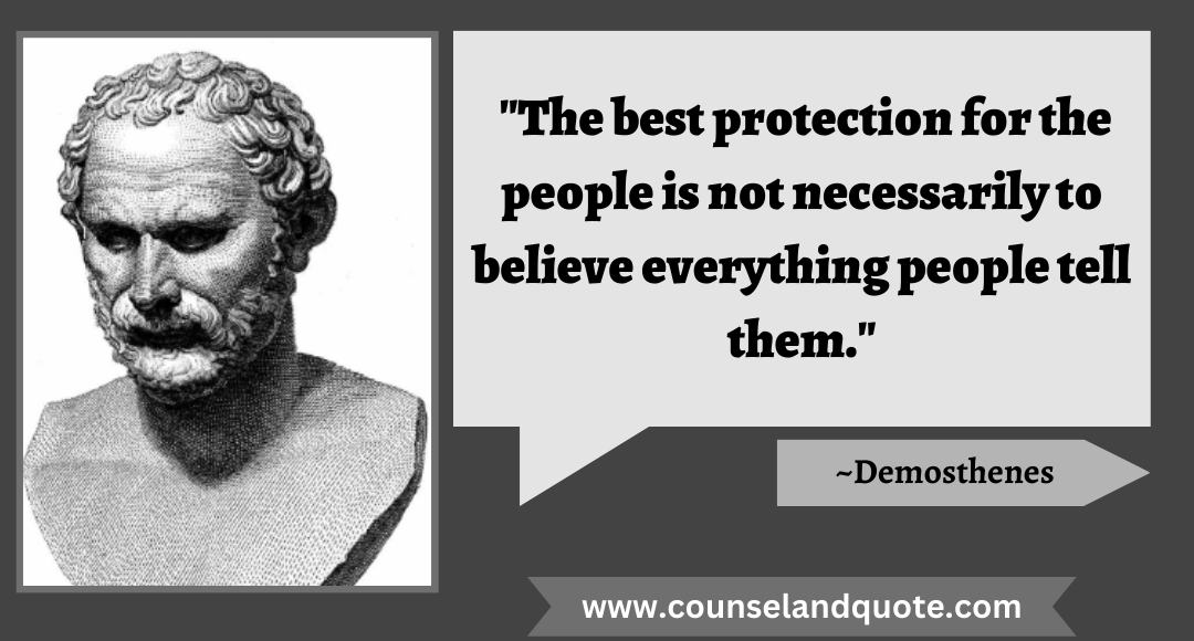 24 The best protection for the people is not necessarily to believe everything people tell them