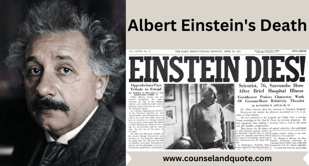 Albert Einstein's Death