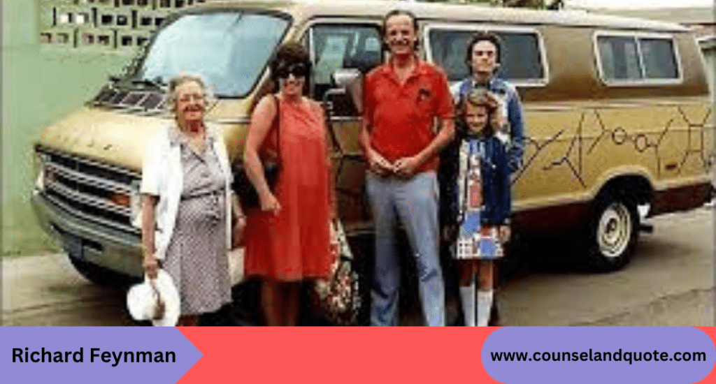 Richard Feynman with his family 5
