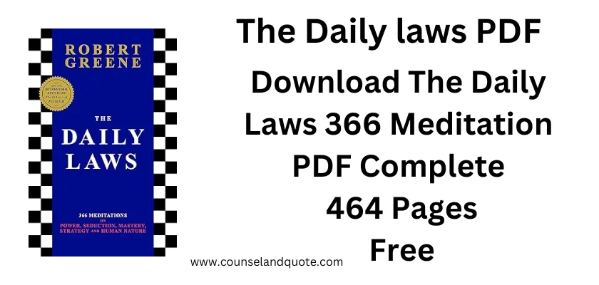 The Daily Laws Book PDF by Robert Greene 