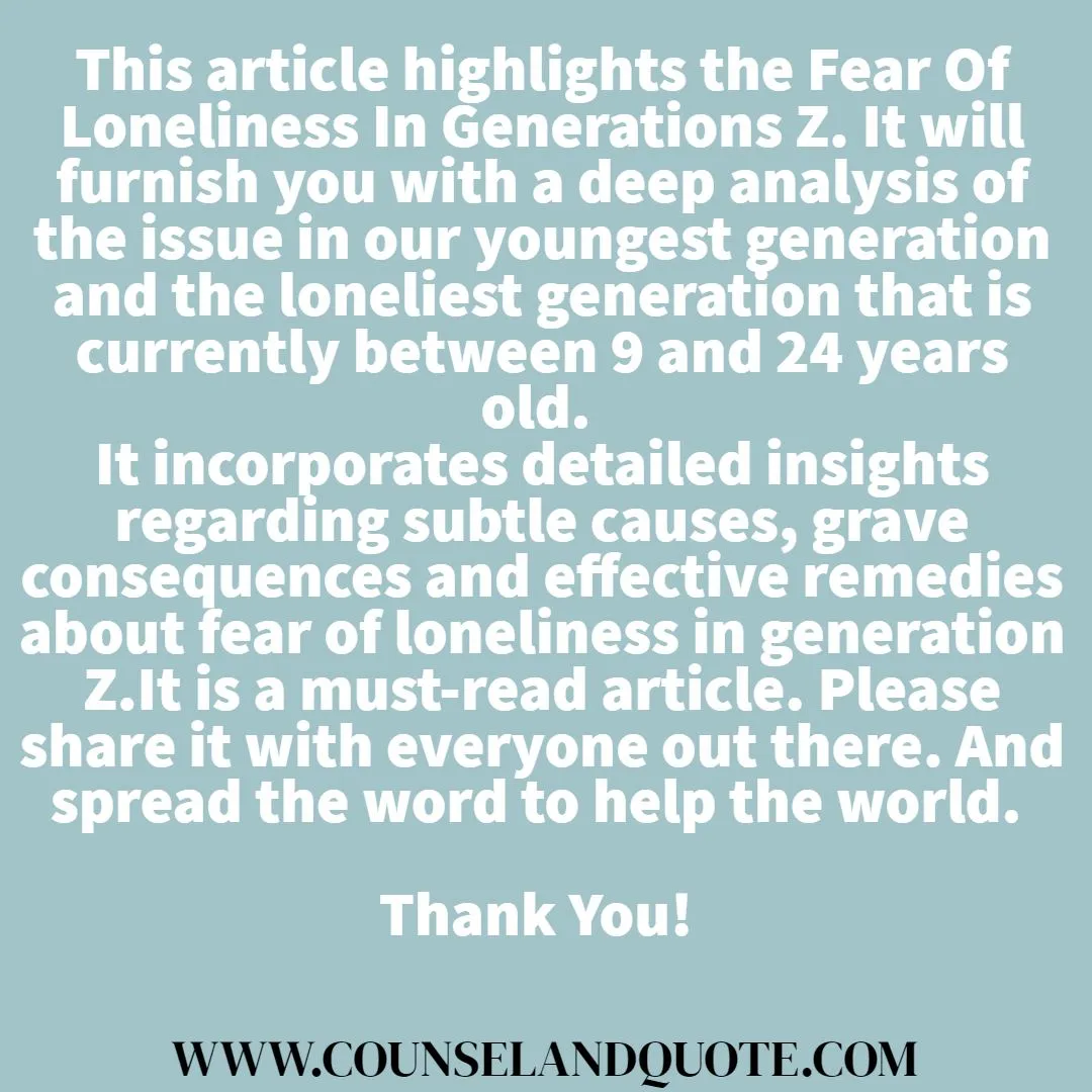 Fear Of Loneliness 15