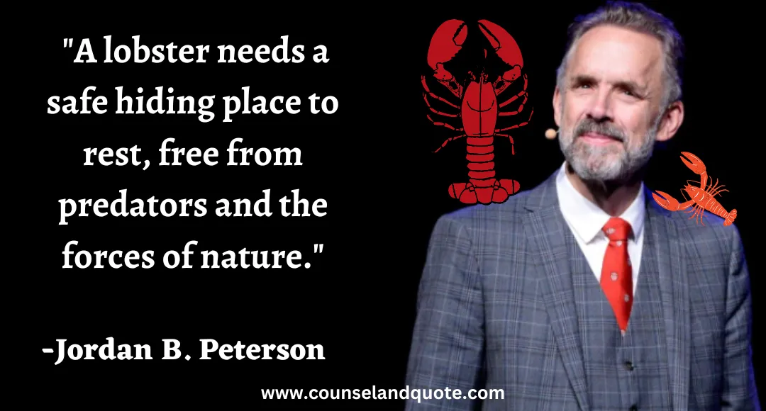 9 A lobster needs a safe hiding place to rest, free from predators and the forces of nature.