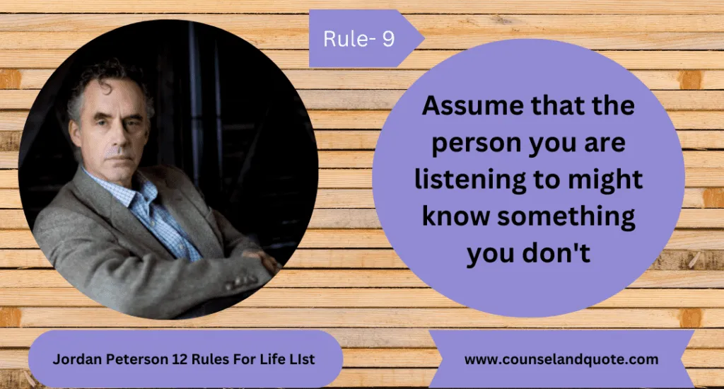 Jordan Peterson 12 Rules For Life LIst 9