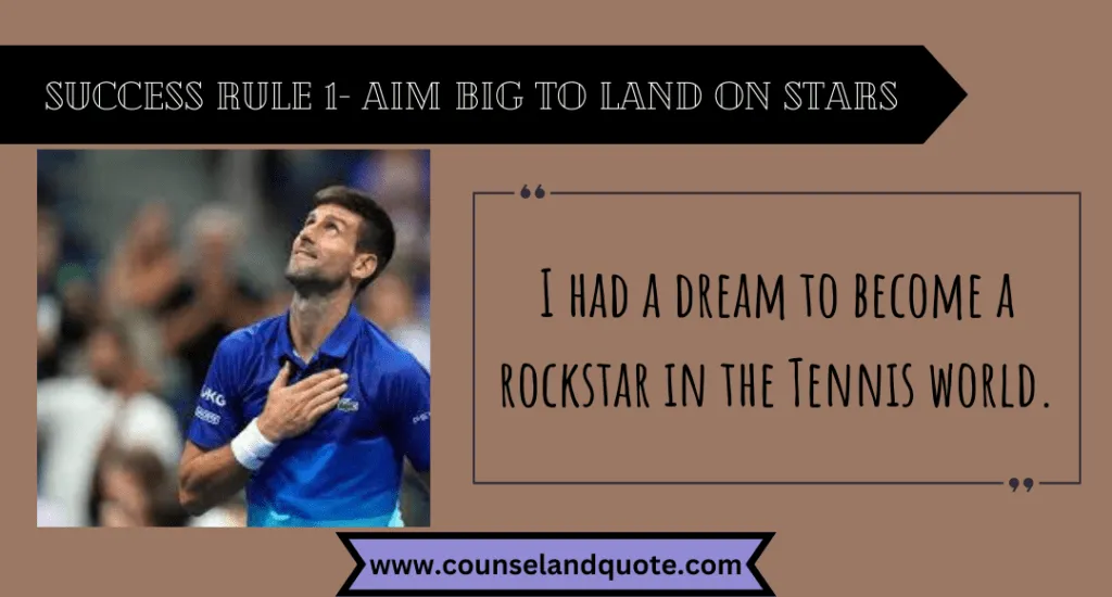 Success Rule 1 Aim Big To Land On Stars