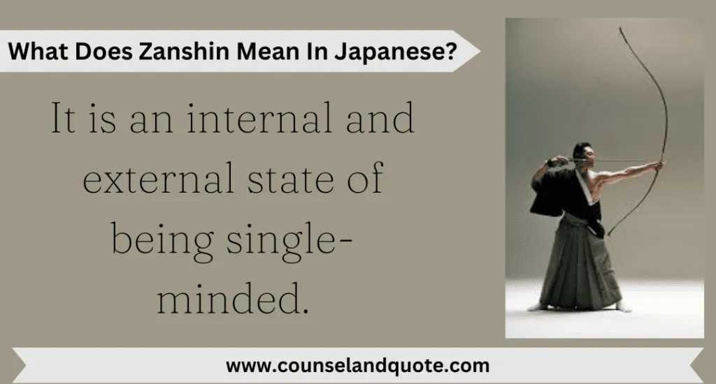 What Does Zanshin Mean In Japanese