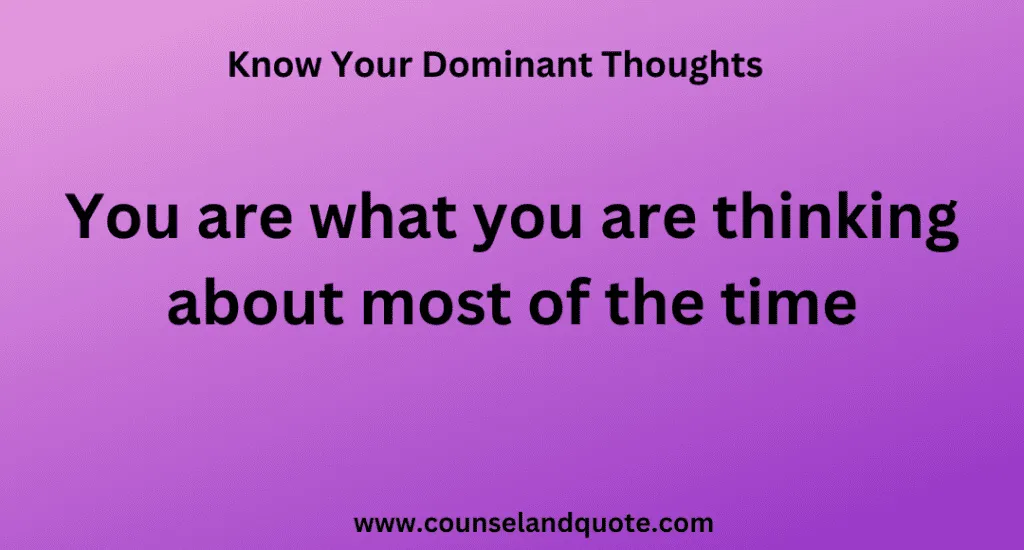 Your Dominant Thought
