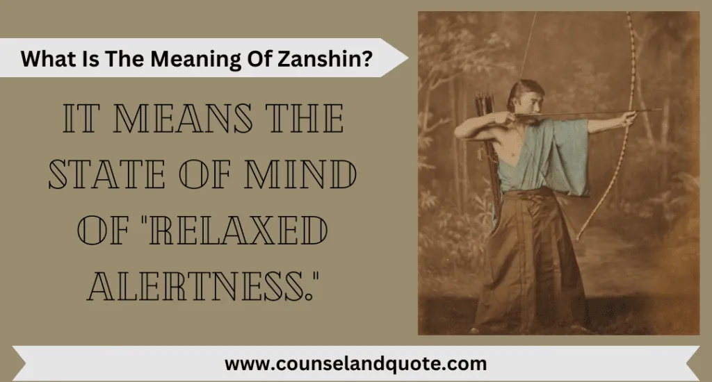 Zanshin Meaning