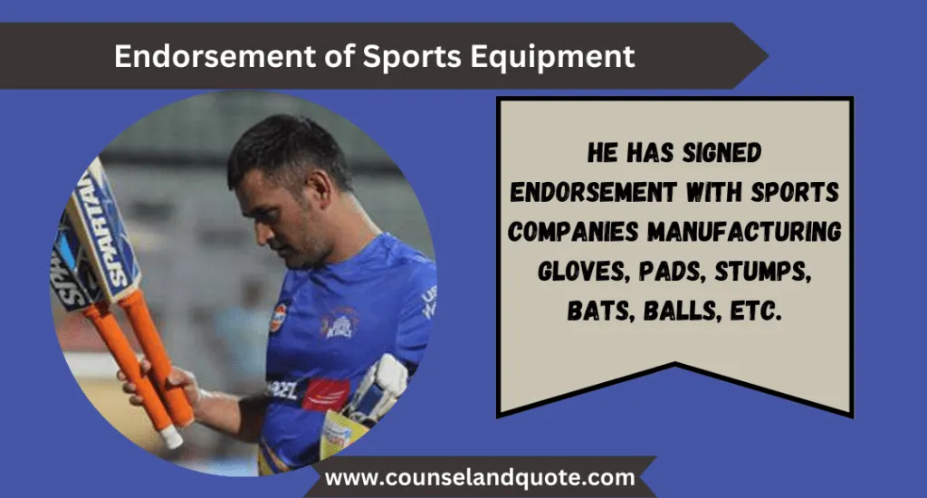 15 Endorsement Of Sports Equipment
