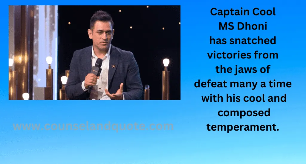 Captain Cool MS Dhoni 1