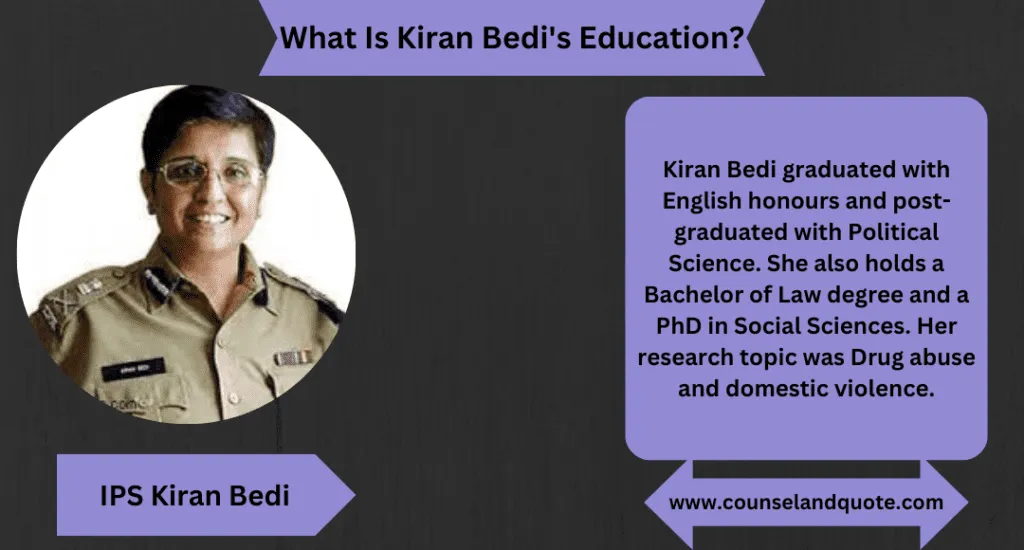Kiran Bedi Education A
